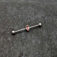 Load image into Gallery viewer, 14G Sweet Pumpkin Latte Thanksgiving Industrial Barbell 38mm
