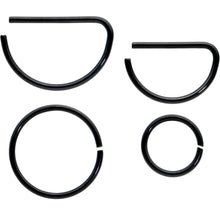 Load image into Gallery viewer, 20G 12 Pack ASTM F-136 Implant Grade Titanium Nose Hoop D Shaped Septum Ring and Cartilage Ear Hoop Earring Set
