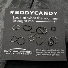 Load image into Gallery viewer, 20G 12 Pack ASTM F-136 Implant Grade Titanium Nose Hoop D Shaped Septum Ring and Cartilage Ear Hoop Earring Set