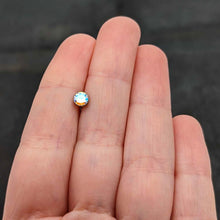 Load image into Gallery viewer, Aurora CZ Gem ASTM F-136 Implant Grade Titanium Threadless Barbell Tongue Ring