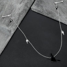 将图片加载到图库查看器,14G 9/16 Creepy Ghosts Witch Halloween Dangle Nipple Chain Set
