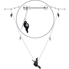 将图片加载到图库查看器,14G 9/16 Creepy Ghosts Witch Halloween Dangle Nipple Chain Set