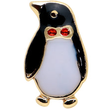 Load image into Gallery viewer, 20G 7mm Red Gem Bow Tie Penguin Winter L Shape Nose Ring