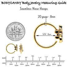 Load image into Gallery viewer, 20G 5/16 Clear Gem Gold Tone Luscious Lizard Nose Hoop