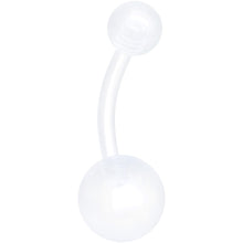 将图片加载到图库查看器,White Gold Tone Clear Halloween Marbelized Boo Belly Ring Set of 4