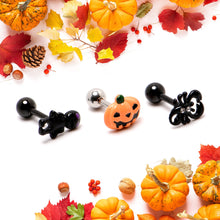 将图片加载到图库查看器,16G 1/4 Clear Gem Black Scorpion Pumpkin Cartilage Earring Set of 3