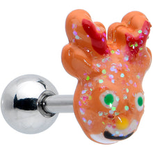 Load image into Gallery viewer, 16G 1/4 Pink Gem Snowflake Christmas Cartilage Earring Set of 3