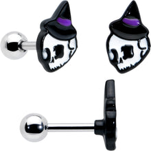 Load image into Gallery viewer, 16G 1/4 Glow in Dark Skull Ghost Halloween Cartilage Set of 3