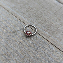 Load image into Gallery viewer, 16G 3/8 Aurora Gem Poinsettia Flower Festive Hinged Segment Ring
