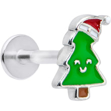 Load image into Gallery viewer, 16G 5/16 Happy Christmas Tree Hat Labret Monroe Tragus