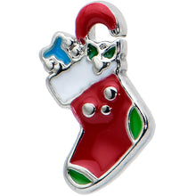 Load image into Gallery viewer, 16G 5/16 Happy Christmas Stocking Red Green Labret Monroe Tragus