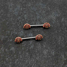 Load image into Gallery viewer, 14G 9/16 Cute Colorful Turkeys Barbell Nipple Ring Set