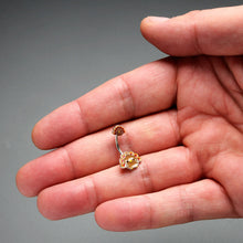 将图片加载到图库查看器,Cute Colorful Turkey Thanksgiving Double Mount Belly Ring