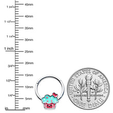 Load image into Gallery viewer, 16G 3/8 Sweet Happy Cupcake Hinged Segment Ring
