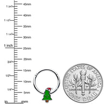 将图片加载到图库查看器,16G 3/8 Happy Christmas Tree Holiday Hat Hinged Segment Ring