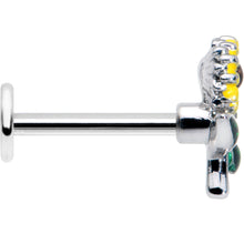 Load image into Gallery viewer, 16G 5/16 Cheery Inlay Sunflowers Labret Monroe Tragus