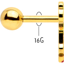Load image into Gallery viewer, 16G 1/4 Gold Tone Merry Christmas Santa Inlay Cartilage Earring