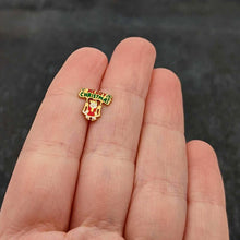 Load image into Gallery viewer, 16G 1/4 Gold Tone Merry Christmas Santa Inlay Cartilage Earring