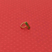 将图片加载到图库查看器,20G 5/16 Gold Tone Merry Christmas Inlaid Nose Hoop