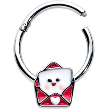Load image into Gallery viewer, 16G 3/8 Sweet Love Letter Valentine Hinged Segment Ring
