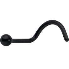 Load image into Gallery viewer, 20G 1/4 Black ASTM F-136 Implant Grade Titanium Ball End Left Side Nose Screw