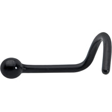 Load image into Gallery viewer, 20G 1/4 Black ASTM F-136 Implant Grade Titanium Ball End Left Side Nose Screw