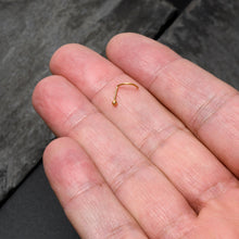 Load image into Gallery viewer, 20G 1/4 Gold Hue ASTM F-136 Implant Grade Titanium Ball End Left Side Nose Screw