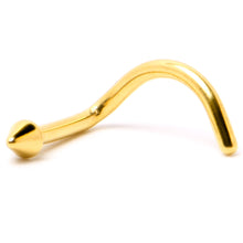 Load image into Gallery viewer, 18G 1/4 Gold Hue ASTM F-136 Implant Grade Titanium Cone End Left Side Nose Screw