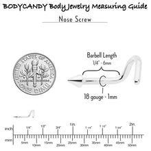将图片加载到图库查看器,18G 1/4 ASTM F-136 Implant Grade Titanium Cone End Left Side Nose Screw