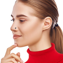 Load image into Gallery viewer, 20G 7mm Gold Tone Round Penguin Face Holiday L Shape Nose Ring