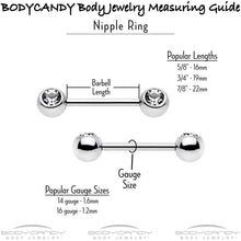 Load image into Gallery viewer, 14G 9/16 Gold Tone Holly Hat Penguin Barbell Nipple Ring Set