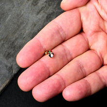 Load image into Gallery viewer, 16G 1/4 Gold Tone Holly Hat Penguin Cartilage Tragus Earring