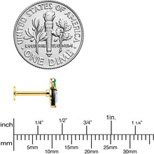 Load image into Gallery viewer, 16G 5/16 Gold Tone Holly Hat Penguin Holiday Labret Monroe Tragus