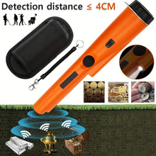 Load image into Gallery viewer, 360° Pinpointer Metal Detector with LED, Vibration & Holster (Orange)