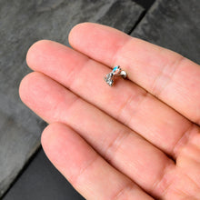 Load image into Gallery viewer, 16G 5/16 Easter Bunny Red Blue Ears Labret Monroe Tragus