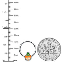 Load image into Gallery viewer, 16G 3/8 Sweet Happy Leprechaun St Patricks Hinged Segment Ring