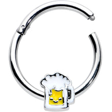 将图片加载到图库查看器,16G 3/8 Sweet Happy Beer St Patricks Hinged Segment Ring