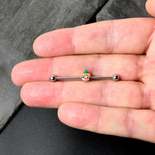 Load image into Gallery viewer, 14G Sweet Happy Leprechaun St Patricks Industrial Barbell 38mm
