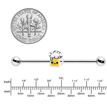 Load image into Gallery viewer, 14G Sweet Happy Beer St Patricks Day Industrial Barbell 38mm