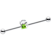 将图片加载到图库查看器,14G Sweet Happy Green Beer St Patricks Industrial Barbell 38mm
