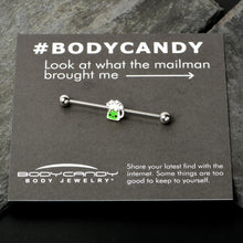 将图片加载到图库查看器,14G Sweet Happy Green Beer St Patricks Industrial Barbell 38mm