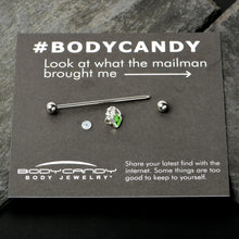 将图片加载到图库查看器,14G Sweet Happy Green Beer St Patricks Industrial Barbell 38mm