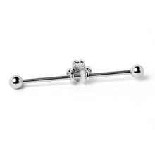 Load image into Gallery viewer, 14G Sweet Happy Shamrock St Patricks Industrial Barbell 38mm
