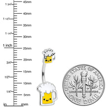 Load image into Gallery viewer, Sweet Happy Beer St Patricks Double Mount Belly Ring