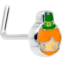 Load image into Gallery viewer, 20G 7mm Sweet Happy Leprechaun St Patricks L Shape Nose Ring