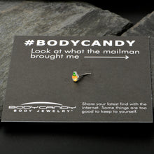 Load image into Gallery viewer, 20G 7mm Sweet Happy Leprechaun St Patricks L Shape Nose Ring