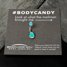 将图片加载到图库查看器,Blue Pink Celebration Easter Egg Double Mount Belly Ring