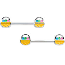 将图片加载到图库查看器,14G 9/16 Celebration Easter Basket Barbell Nipple Ring Set