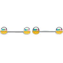 将图片加载到图库查看器,14G 9/16 Celebration Easter Basket Barbell Nipple Ring Set