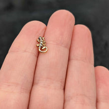 Load image into Gallery viewer, 16G 1/4 Clear Gem Gold Tone Luscious Lizard Cartilage Earring